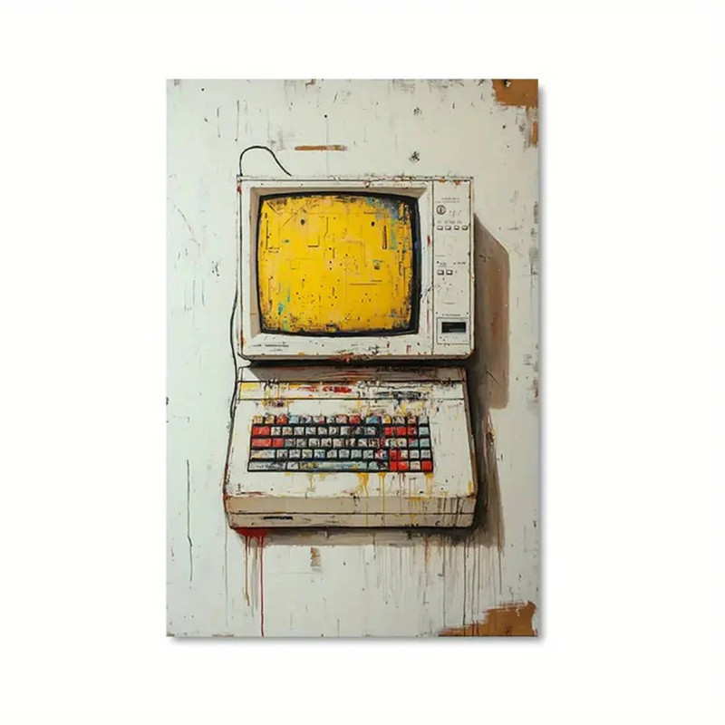 Old Computer Retro Wall Art Poster  (40x60cm) - 1 Piece - ملصق